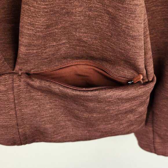 Athleta Maroon Altitude Polartec Half Zip Sweatshirt sz L - Picture 10 of 13